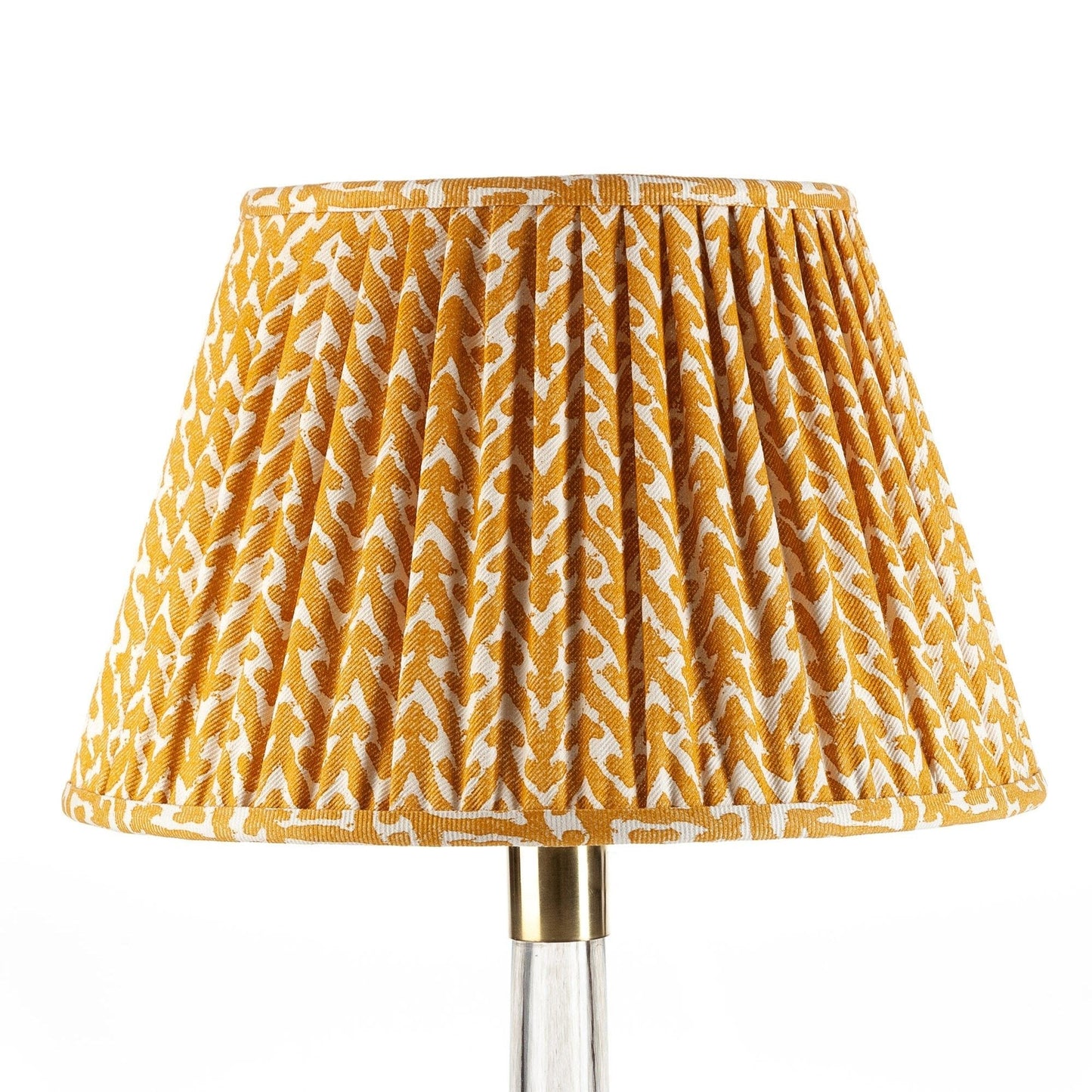 16 Inch Round Gathered Bedwyn Lampshade - Yellow Rabanna