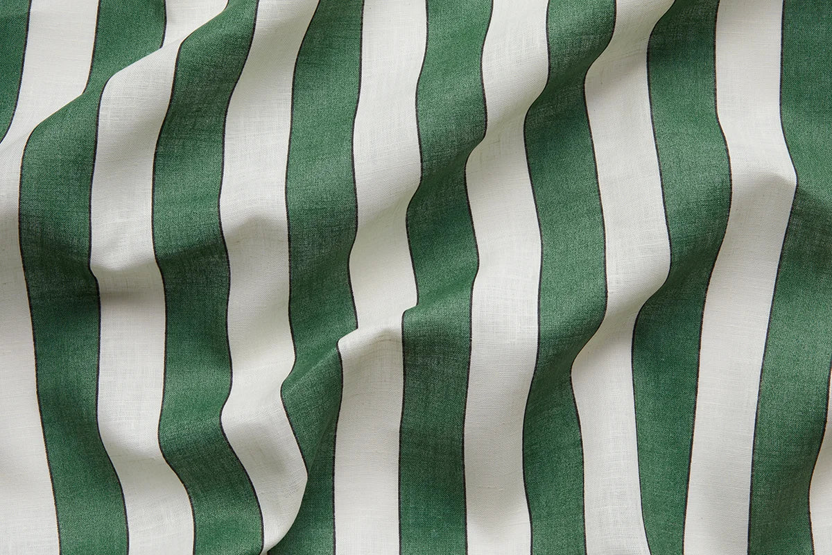 Plain Stripe Voile - Emerald