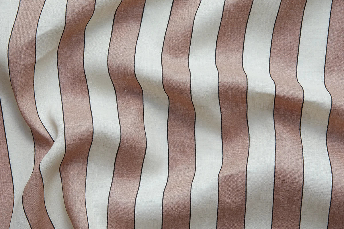 Plain Stripe Voile - Blush