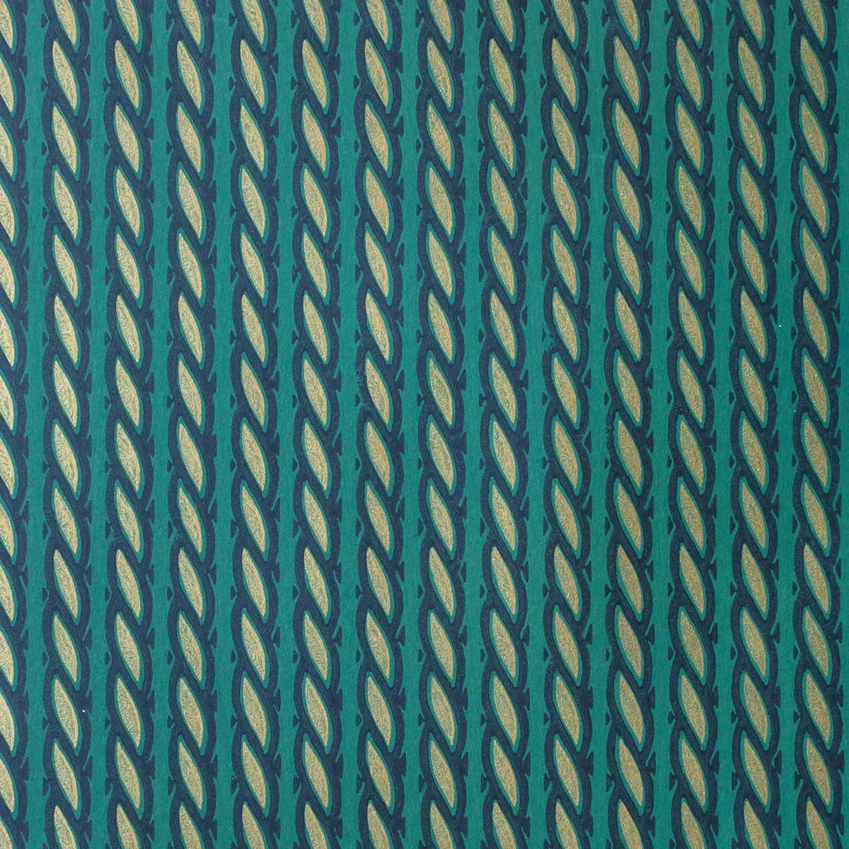 Gilded Rope Wallpaper - Emerald