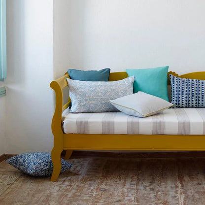 Broad Stripe Linen (Horizontal stripes) - Natural / White