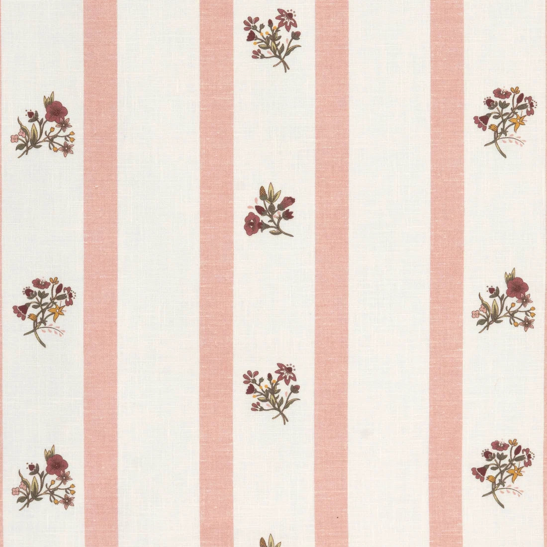 Flax and Field Posy Stripe - Soft Coral / Oyster