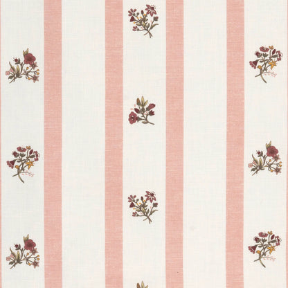 Flax and Field Posy Stripe - Soft Coral / Oyster