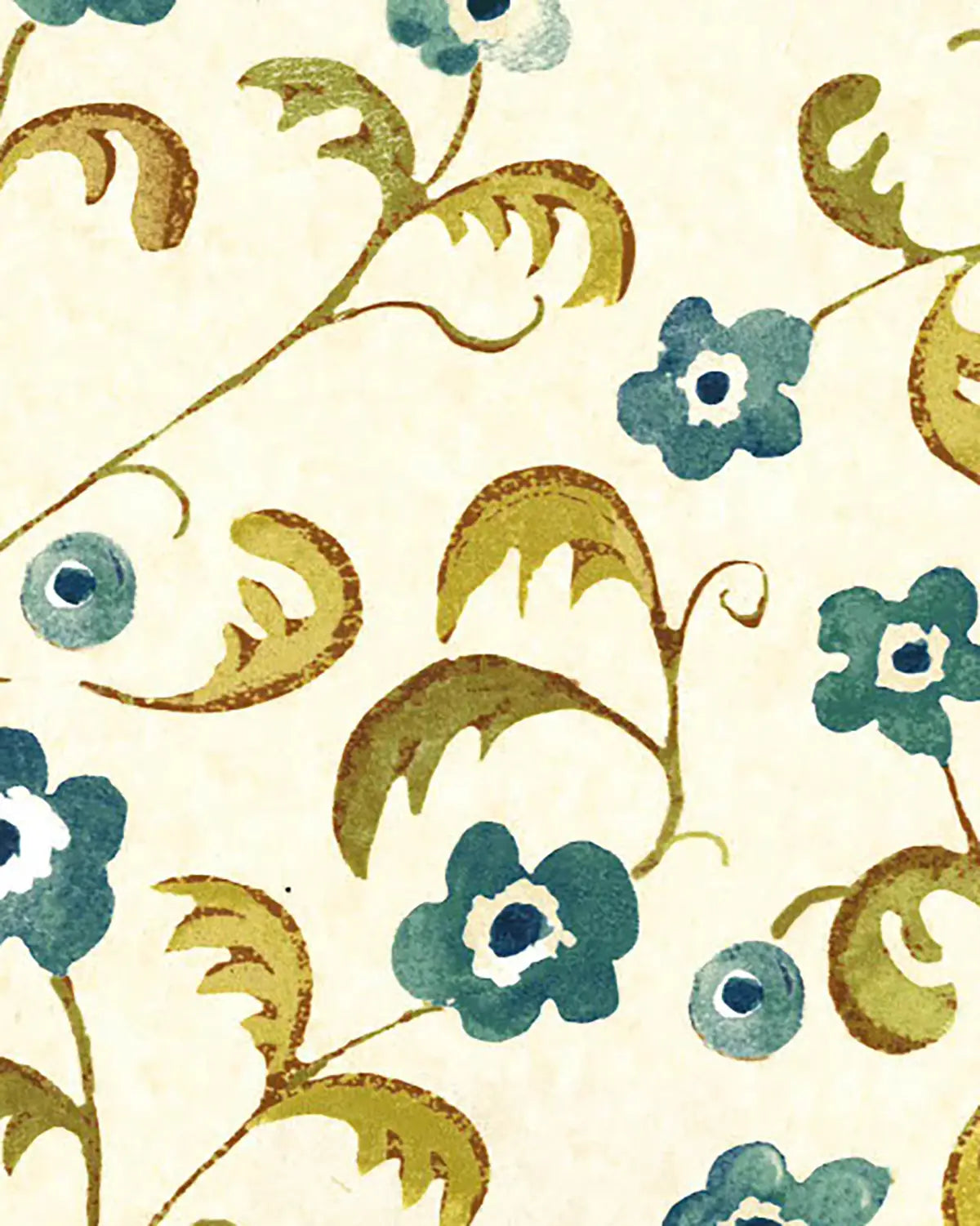 Ornella with Berries Wallpaper - Peacock