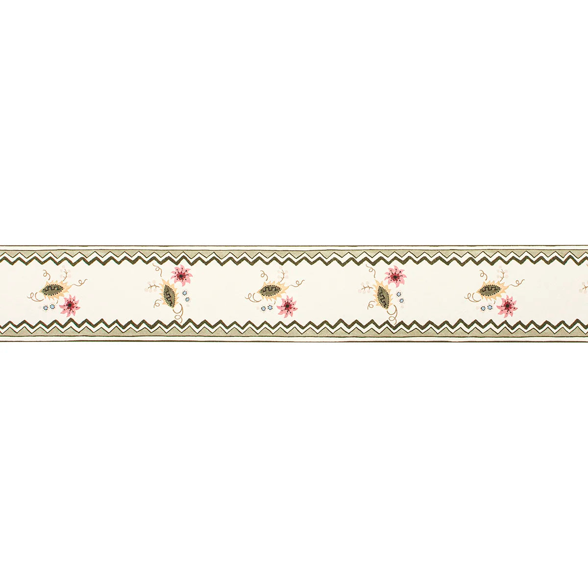 Floral Sprig Border - Moss