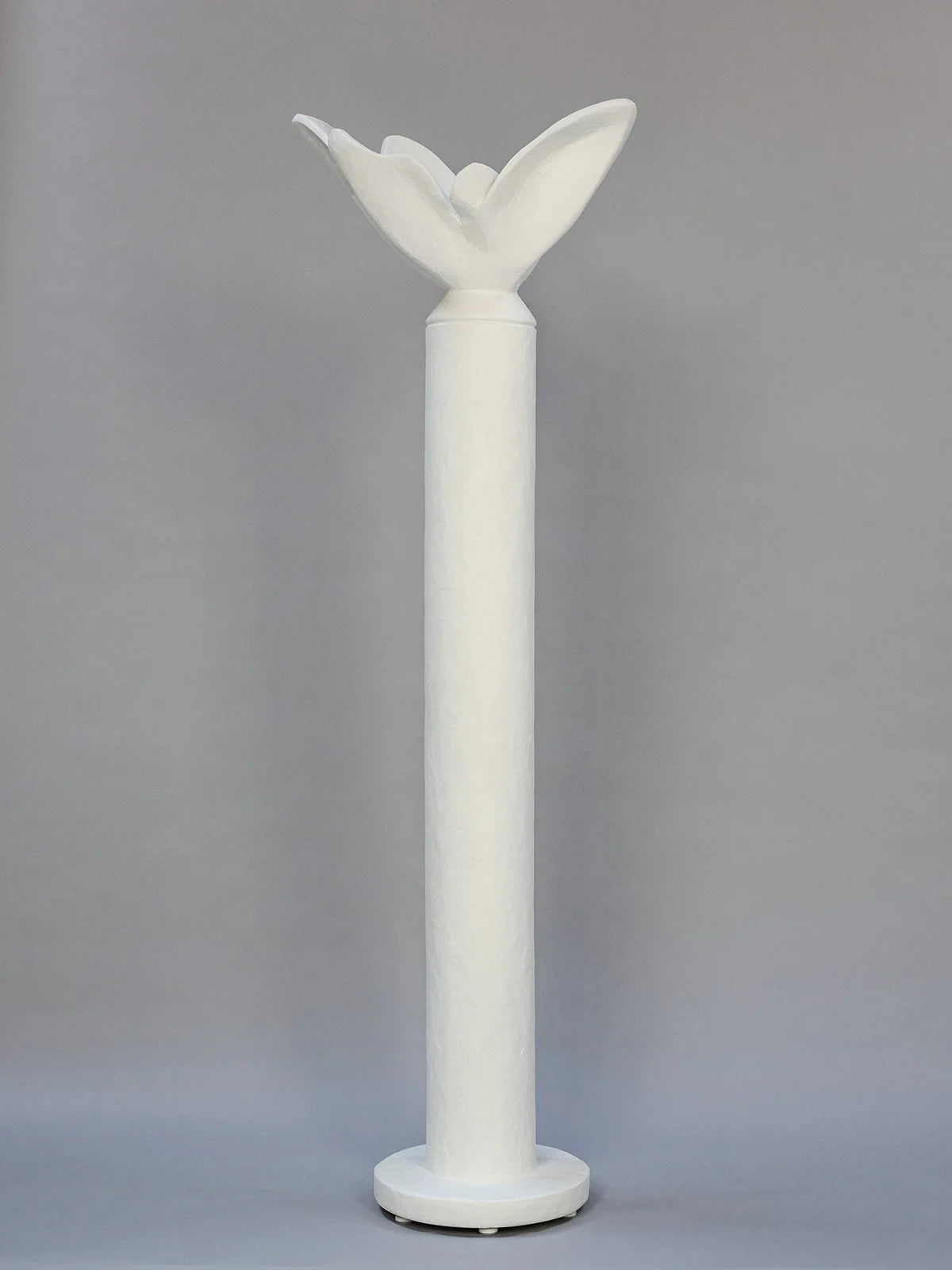 Flower Torchiere - White Plaster