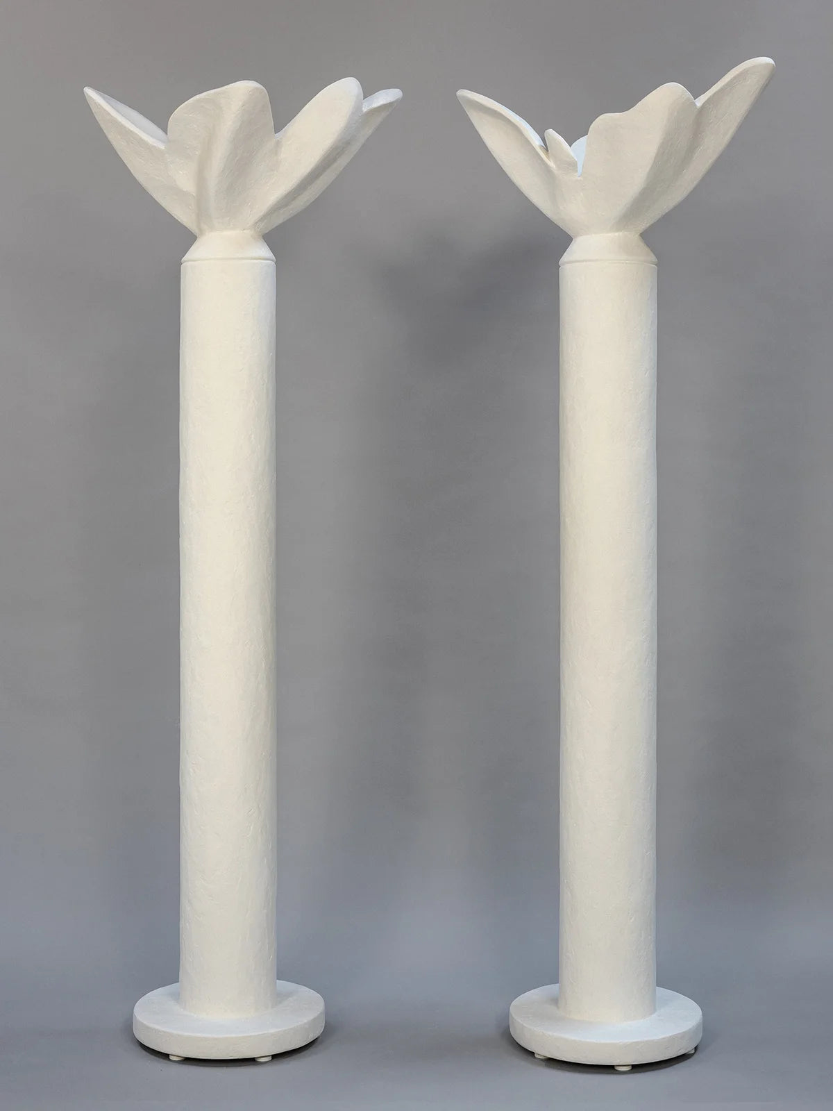 Flower Torchiere - White Plaster