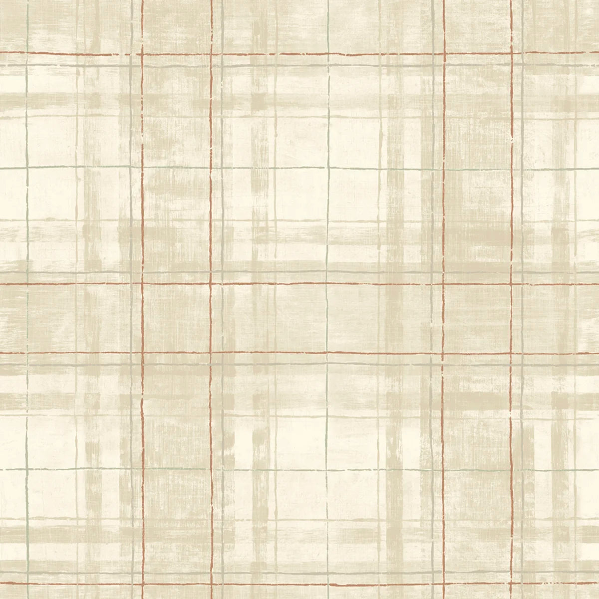Frescoe Plaid Wallpaper - Sienna