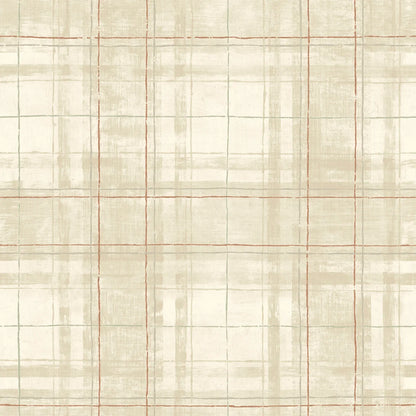 Frescoe Plaid Wallpaper - Sienna