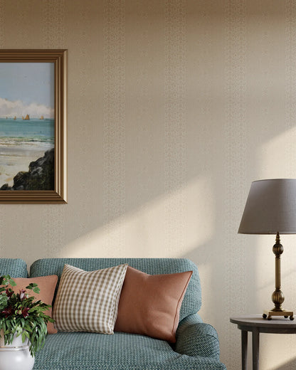 Ottoman Stripe Wallpaper - Bisque