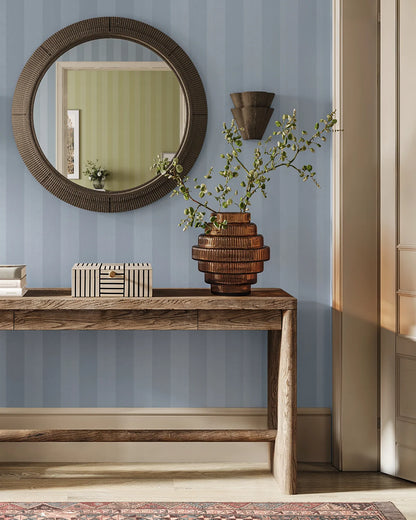 George Stripe Wallpaper - Cadet Blue