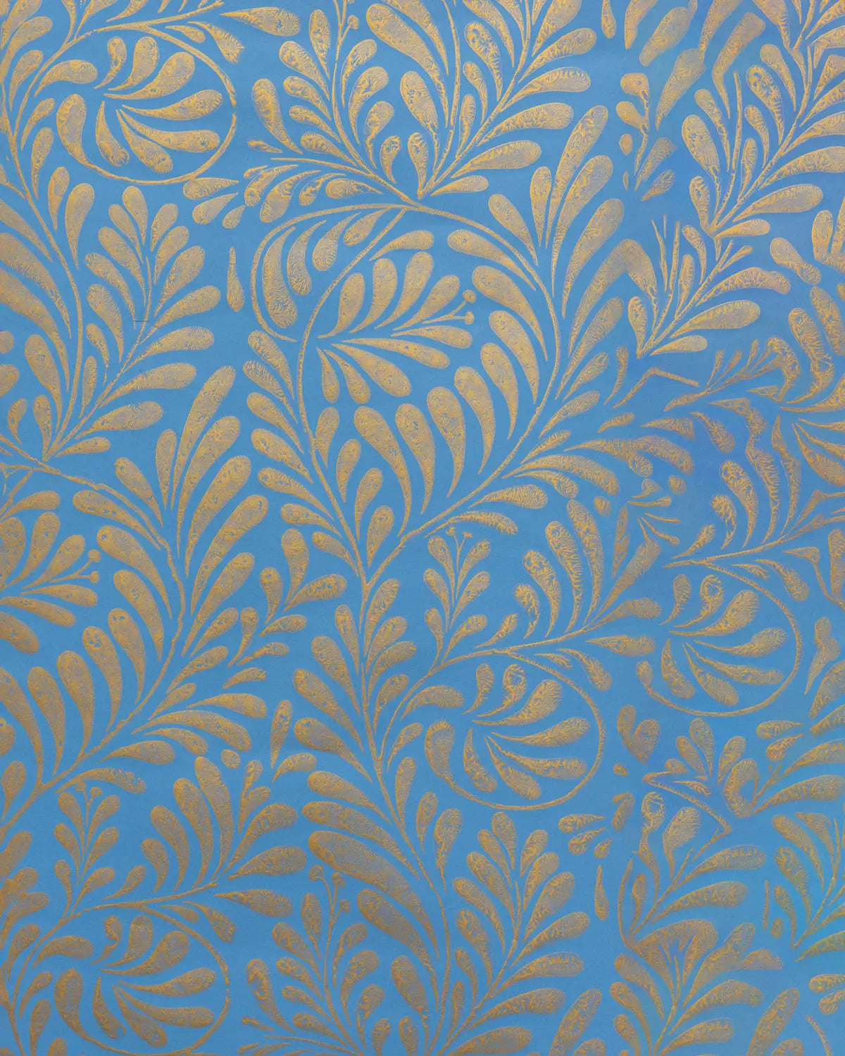 Whistlers Wood - Gold on Bright Blue