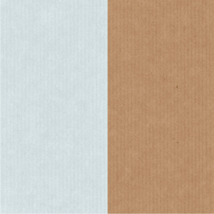 Brown Paper Stripe - Powder Blue