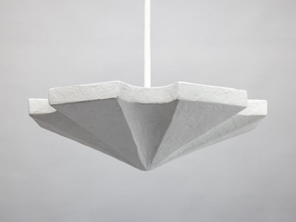 Hex Pendant - White Plaster