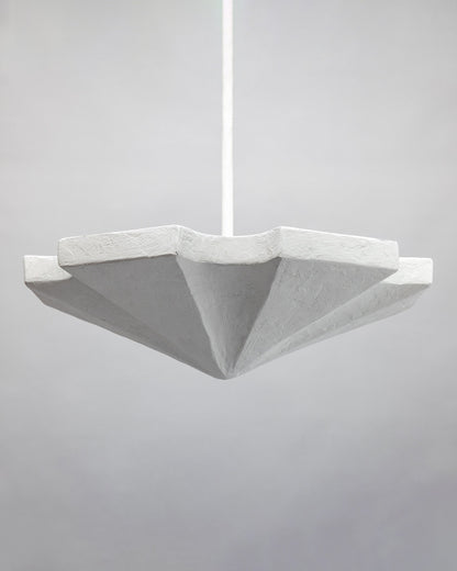 Hex Pendant - White Plaster