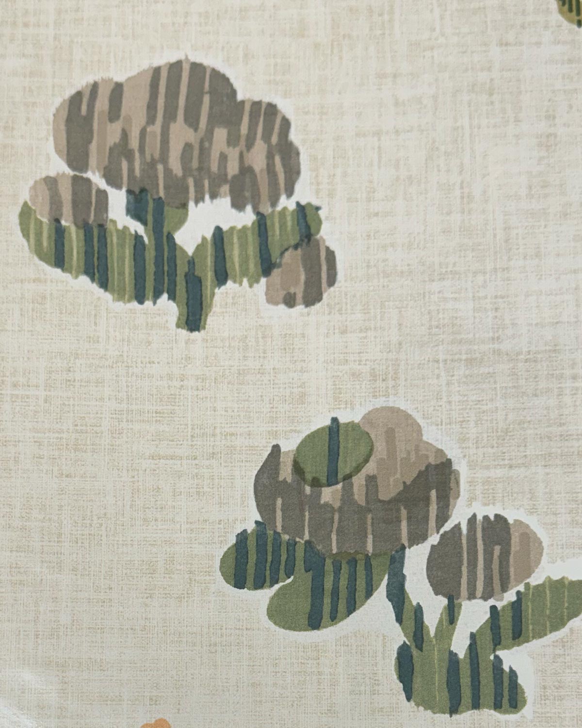 Ikat Rose Wallpaper - French Grey