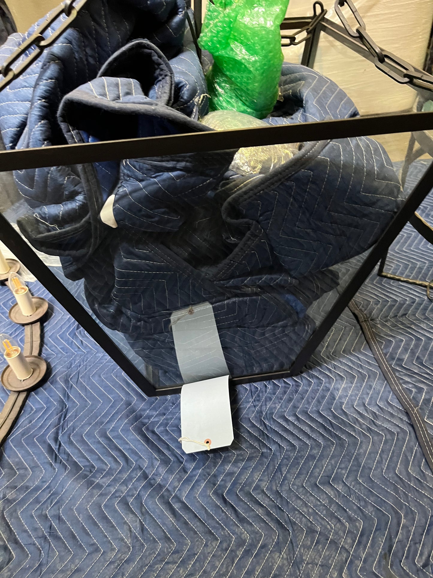 Andie 4 Light Lantern w/Glass Panels (Dallas)