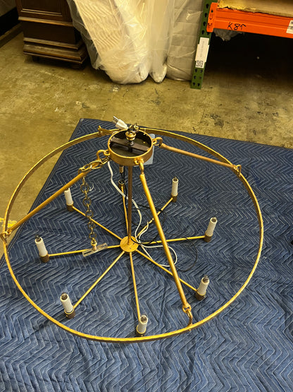 Gisele 8 Light Pendant - Gold Metal Leaf