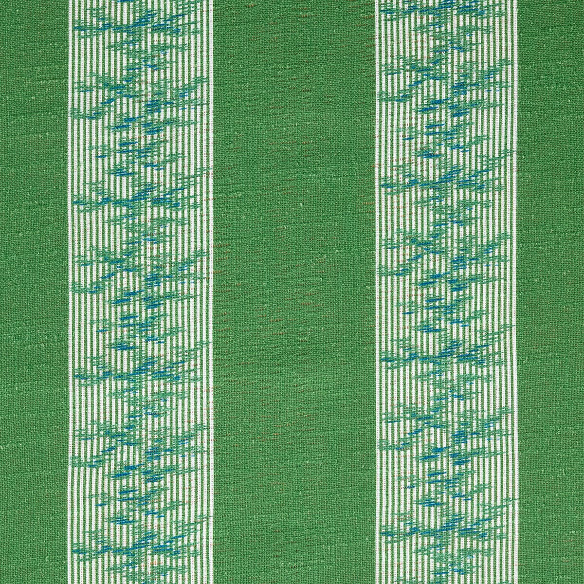 Rayure Ottoman Sur Lin - Vert