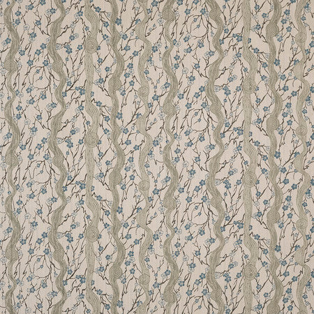 Flowering Vine - Blue/Sage