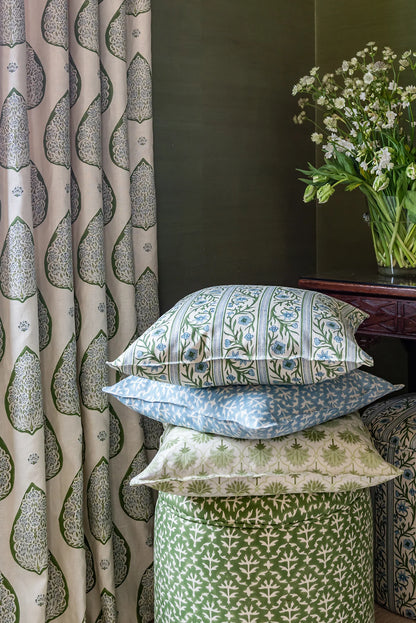 Floral Stripe - Hosta / Iris