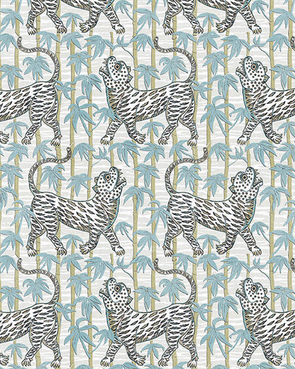 Jungle Fever Wallpaper - Tantalizing Teal