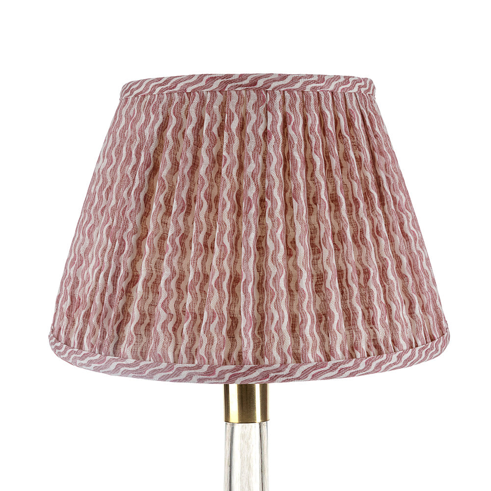 16 Inch Round Gathered Bedwyn Lampshade - Pink Popple