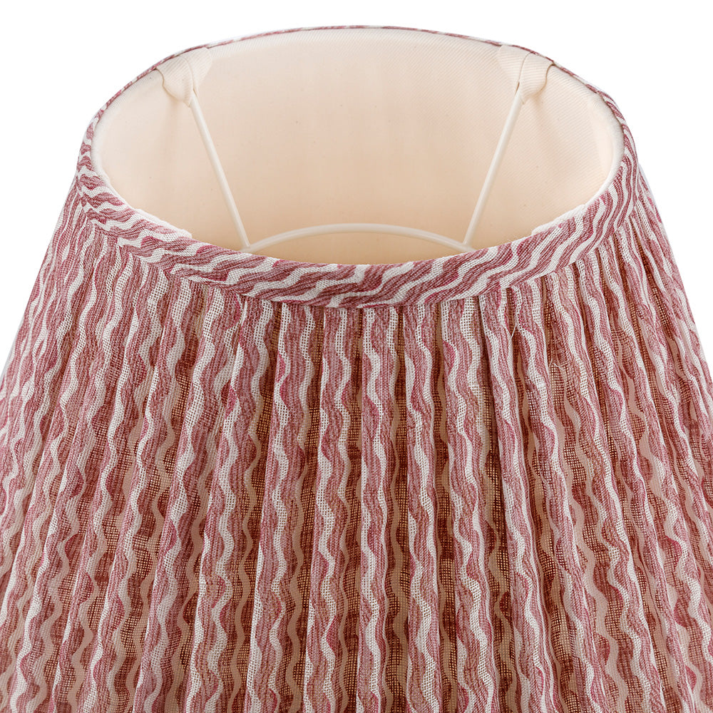16 Inch Round Gathered Bedwyn Lampshade - Pink Popple