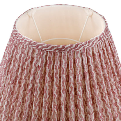 16 Inch Round Gathered Bedwyn Lampshade - Pink Popple