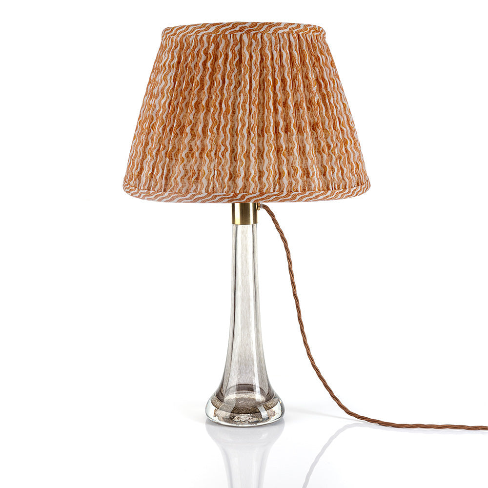 16 Inch Round Gathered Bedwyn Lampshade - Orange Popple