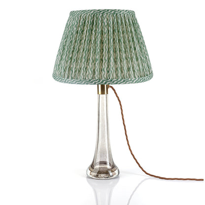 16 Inch Round Gathered Bedwyn Lampshade - Green Popple