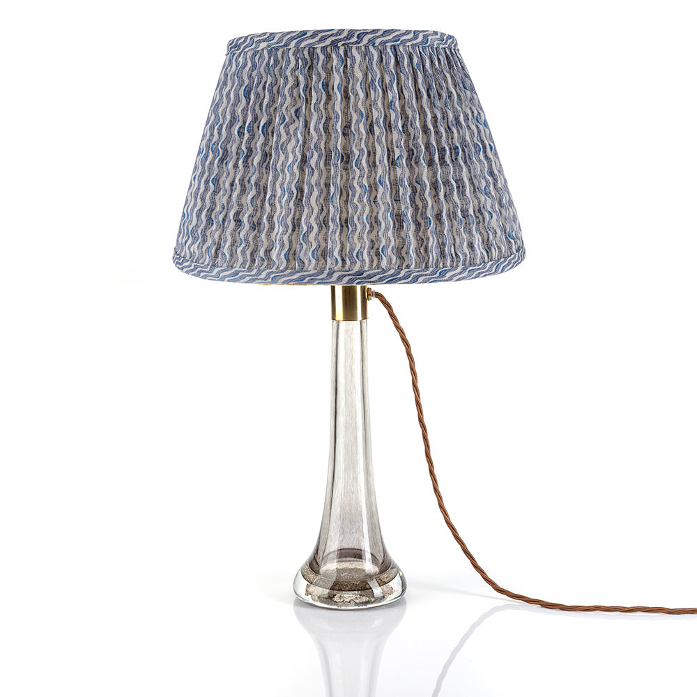 16 Inch Round Gathered Bedwyn Lampshade - Blue Popple