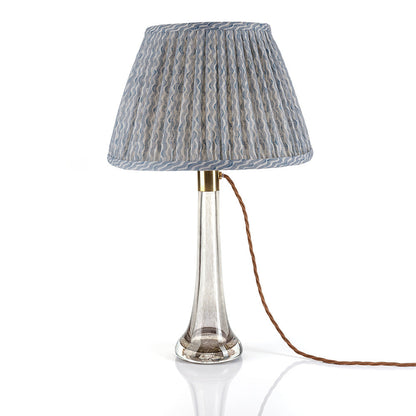 16 Inch Round Gathered Bedwyn Lampshade - Light Blue Popple