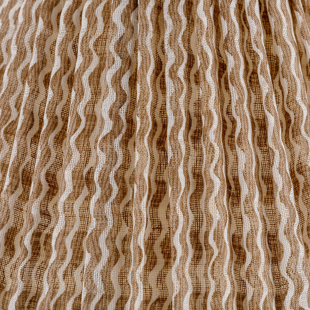 16 Inch Round Gathered Bedwyn Lampshade - Nut Brown Popple
