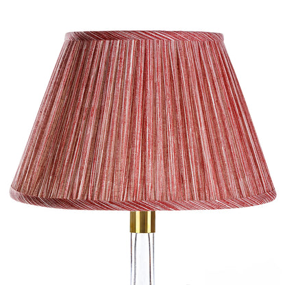 16 Inch Round Gathered Bedwyn Lampshade - Red Strie