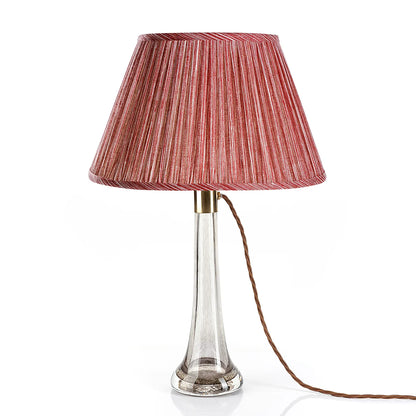 16 Inch Round Gathered Bedwyn Lampshade - Red Strie