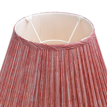 16 Inch Round Gathered Bedwyn Lampshade - Red Strie