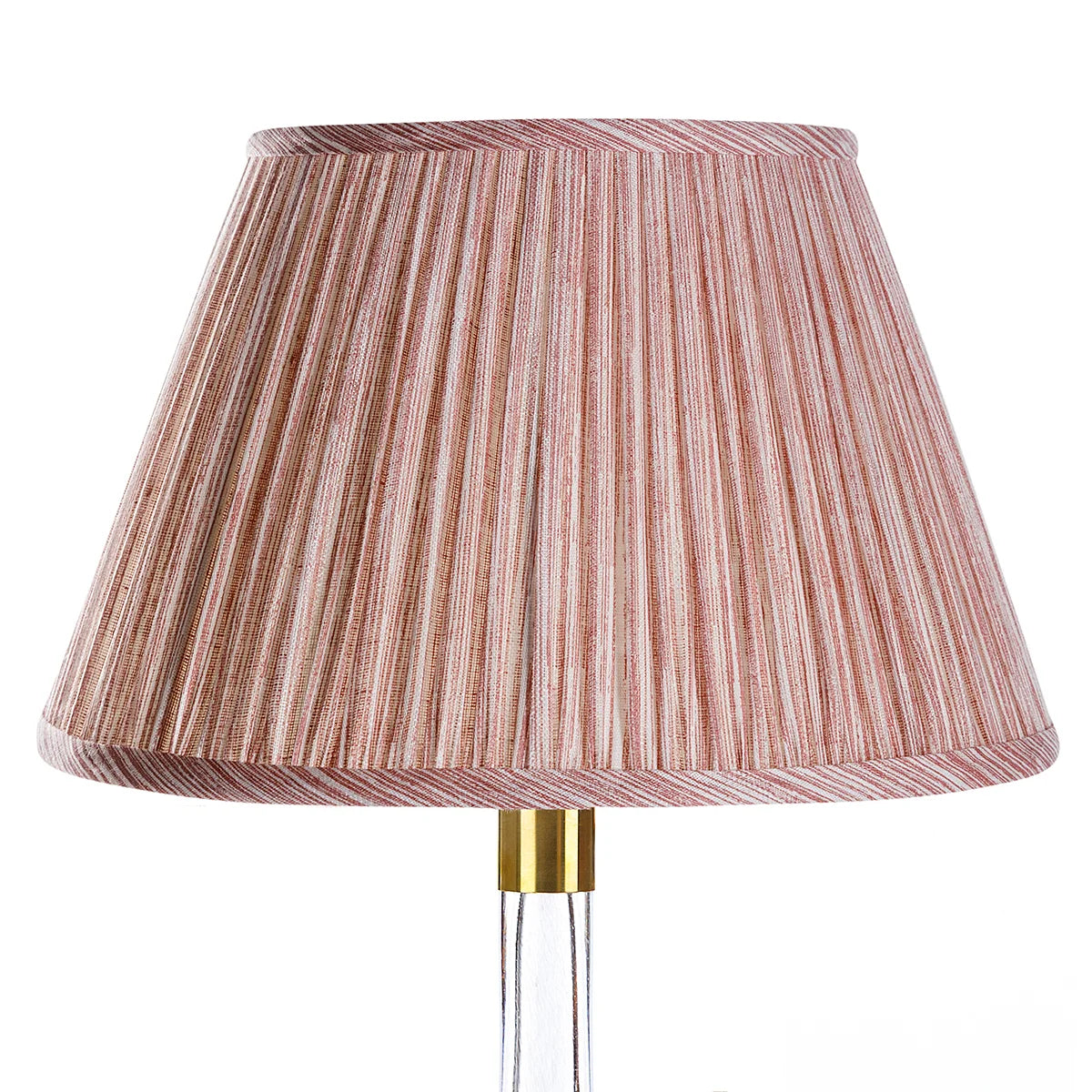 16 Inch Round Gathered Bedwyn Lampshade - Pink Strie