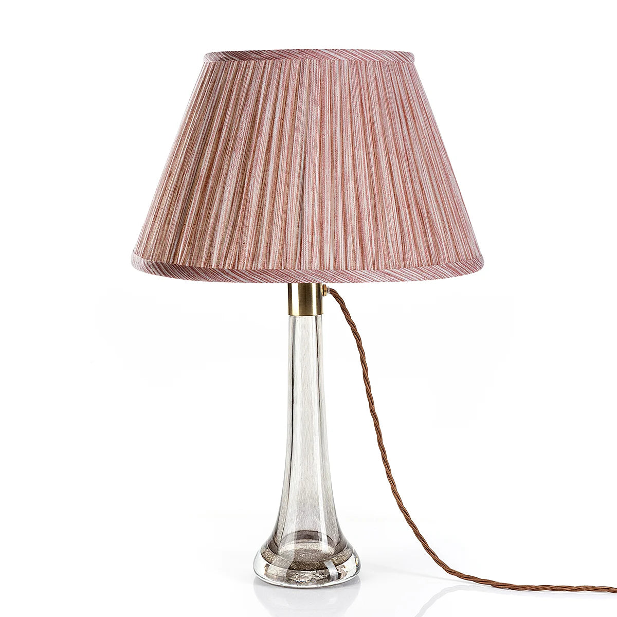 16 Inch Round Gathered Bedwyn Lampshade - Pink Strie