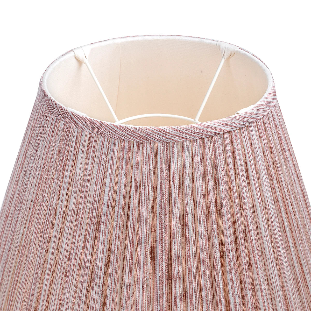 16 Inch Round Gathered Bedwyn Lampshade - Pink Strie
