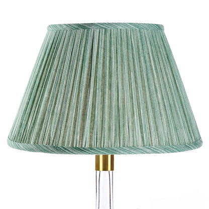 16 Inch Round Gathered Bedwyn Lampshade - Green Strie