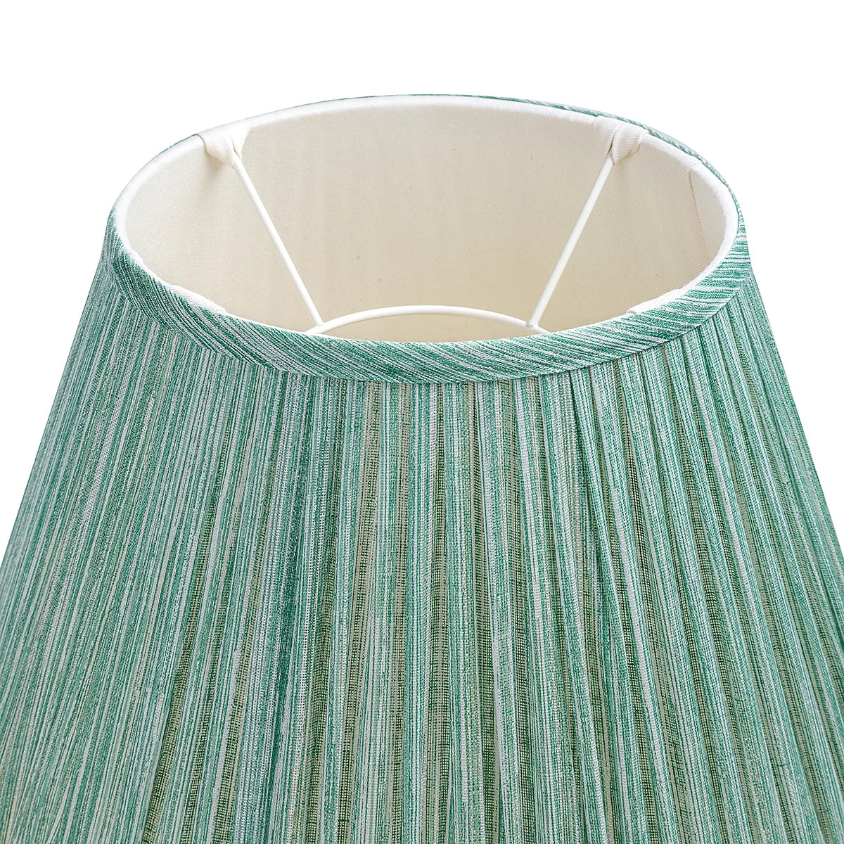 16 Inch Round Gathered Bedwyn Lampshade - Green Strie