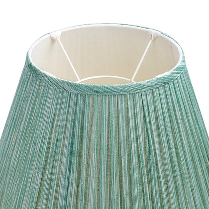 16 Inch Round Gathered Bedwyn Lampshade - Green Strie