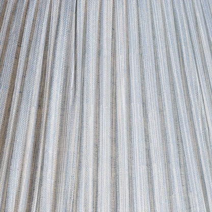 16 Inch Oval Gathered Bedwyn Lampshade - Light Blue Strie