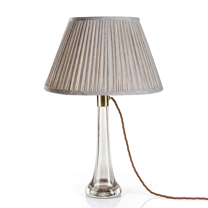 16 Inch Round Gathered Bedwyn Lampshade - Grey Strie