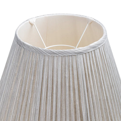 16 Inch Round Gathered Bedwyn Lampshade - Grey Strie