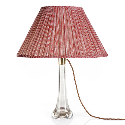 16 Inch Oval Gathered Bedwyn Lampshade - Red Strie