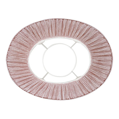 16 Inch Oval Gathered Bedwyn Lampshade - Pink Strie