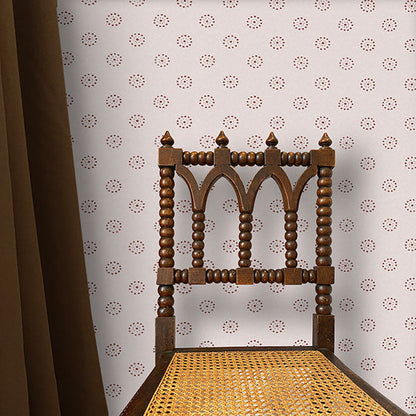 Linen Stamp Wallpaper - Chalk Pink