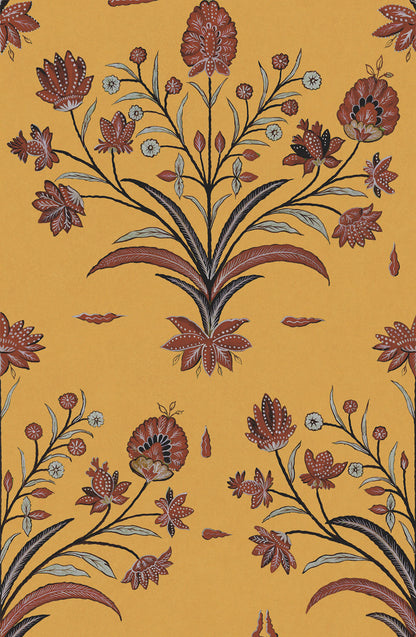 Maharaja's Tent Wallpaper - Saffron Orange